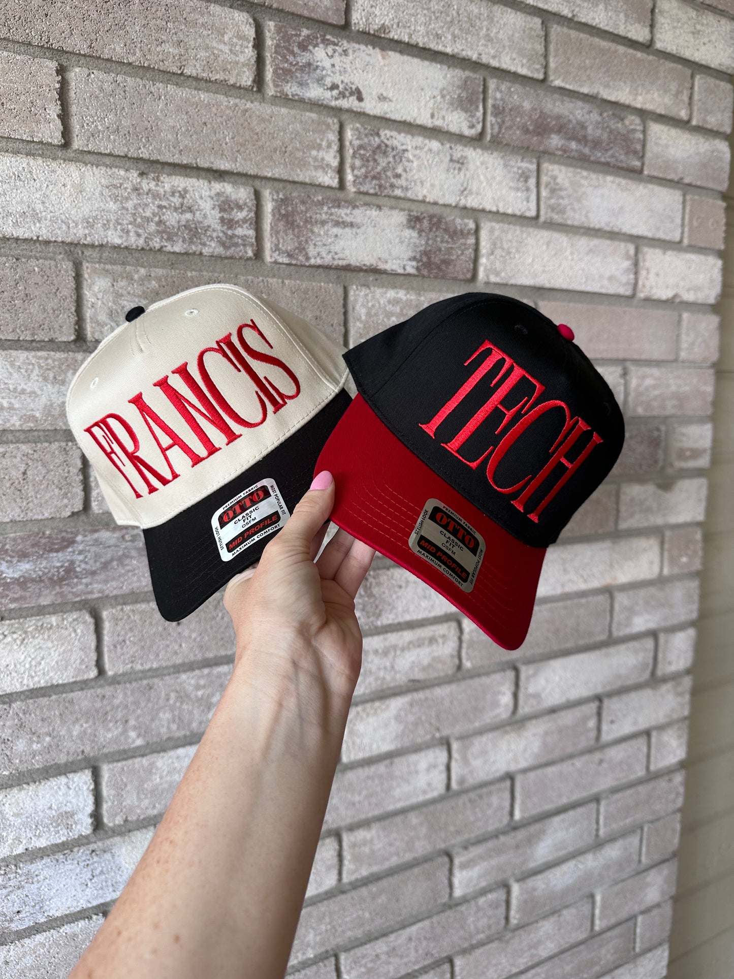 Custom Block Text Trucker