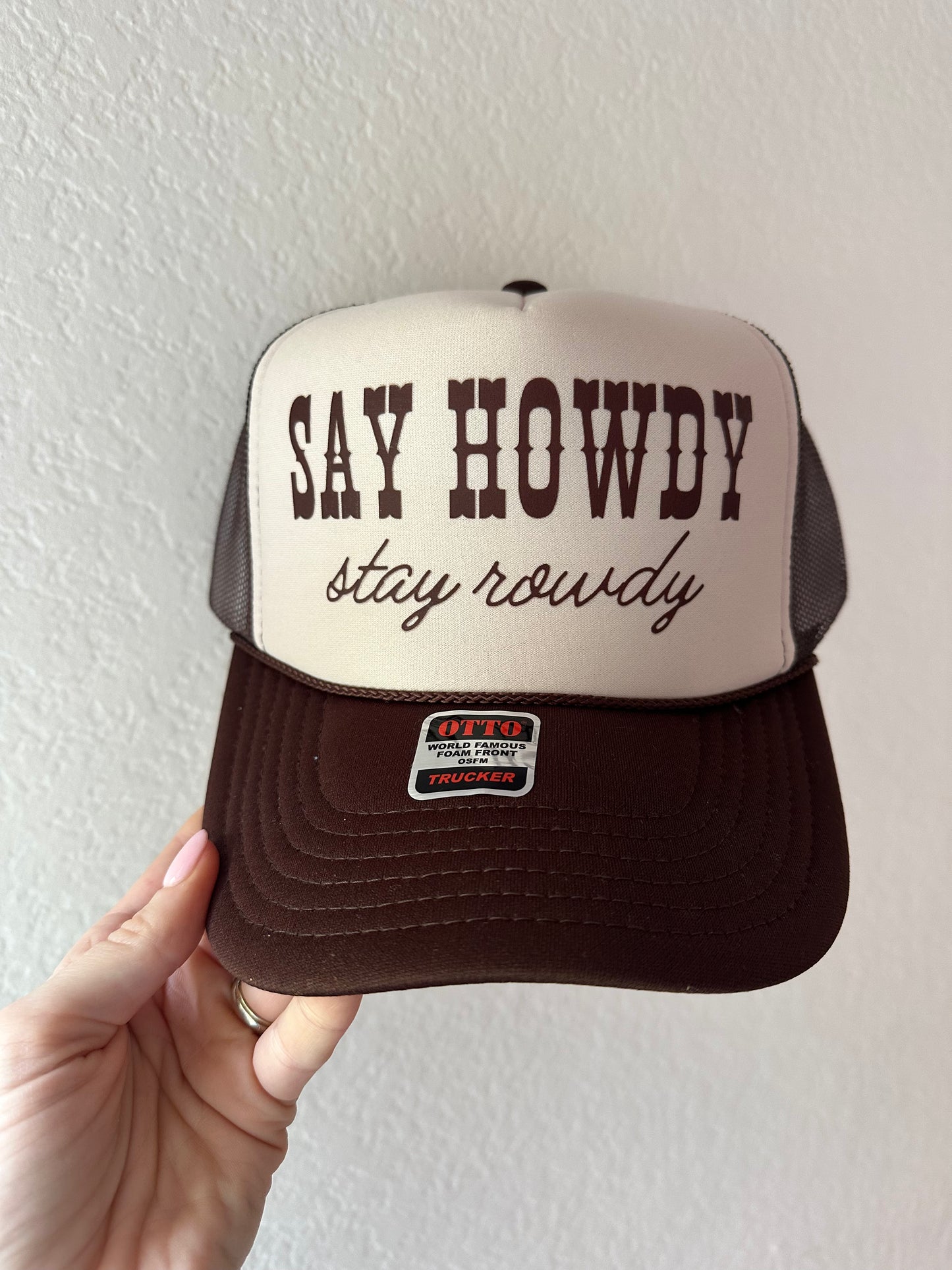 say howdy trucker hat
